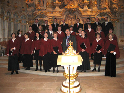 The Embassy Singers in der Frauenkirche mit Komponisten Colin Mawby, 9. Dezember 2007